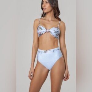 Agua Bendita Tunisia Alicia High Waisted Belted Bikini Bottom NWT‎ Size XL